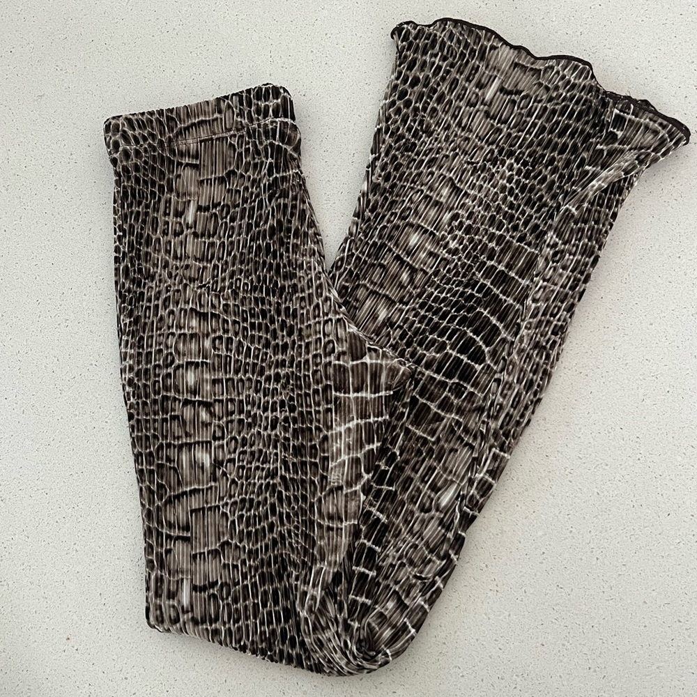 TOPSHOP Petite Animal Print Pants